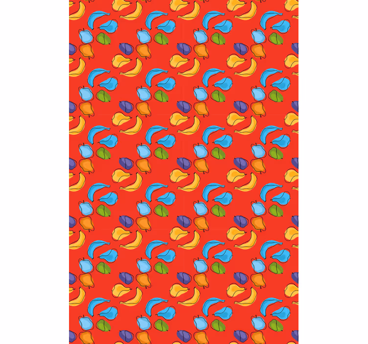 Toile fenêtre fruits et légumes composition vive - TenStickers