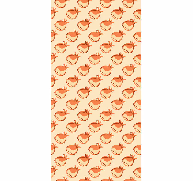 Toile fenêtre fruits et légumes motif légumes beige - TenStickers