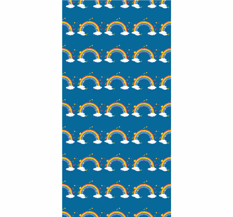 Toile fenêtre original motif d'arcs-en-ciel colorés - TenStickers