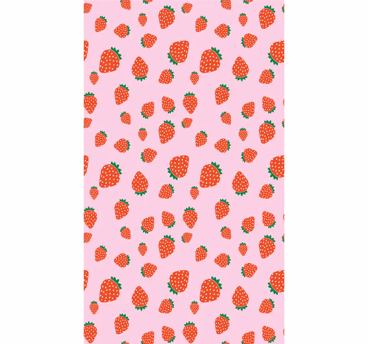 Toile fenêtre fruits et légumes délice à motif de fraise - TenStickers