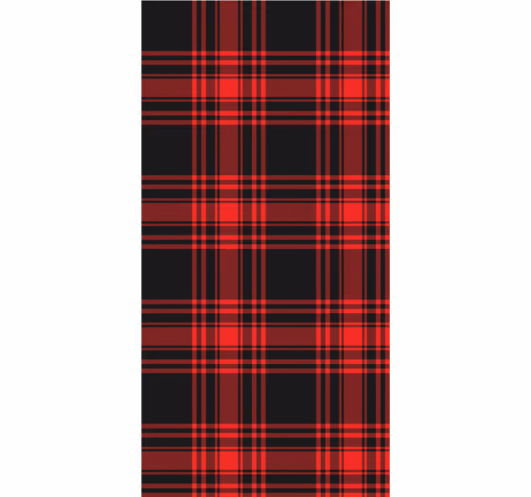 Stores modernes Menzies tartan noir rouge à carreaux - TenStickers