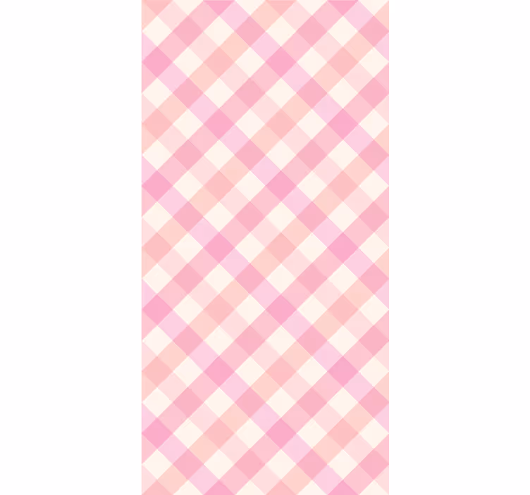 Toile fenêtre textures et motifs motif à carreaux roses - TenStickers