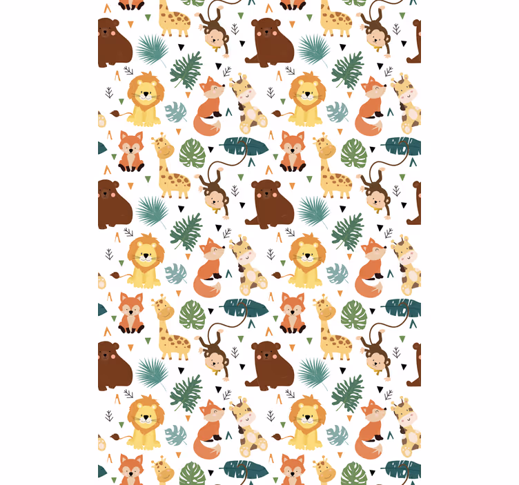 Stores avec plus d'animaux Animaux sauvages mignons avec des feui - TenStickers