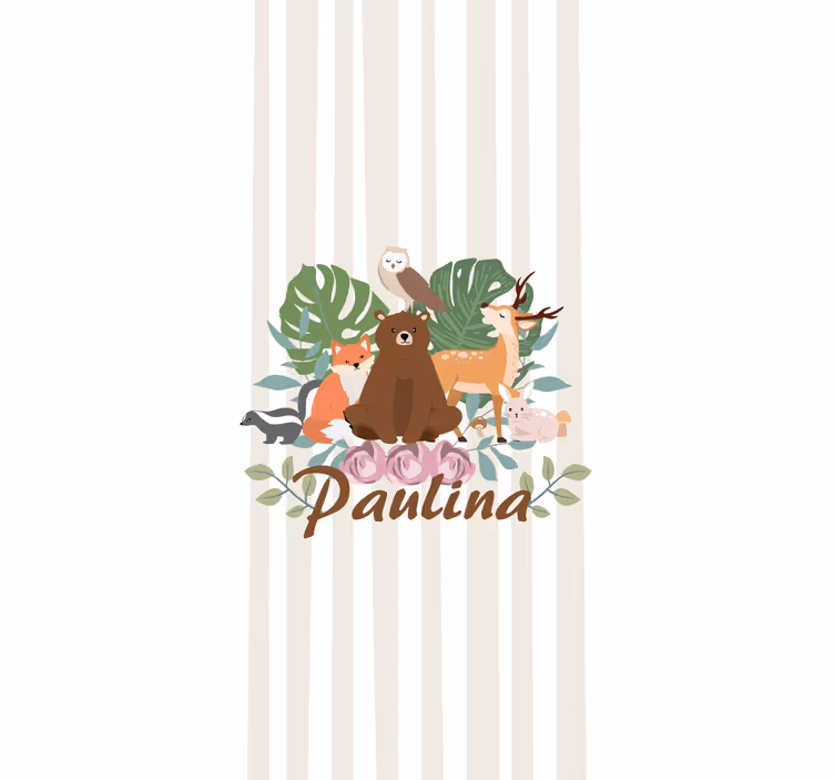 Toile fenêtre animaux collection animaux de la forêt - TenStickers