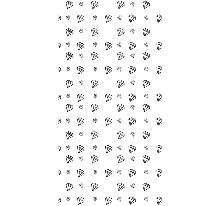 Toile fenêtre original diamants noirs et blancs - TenStickers