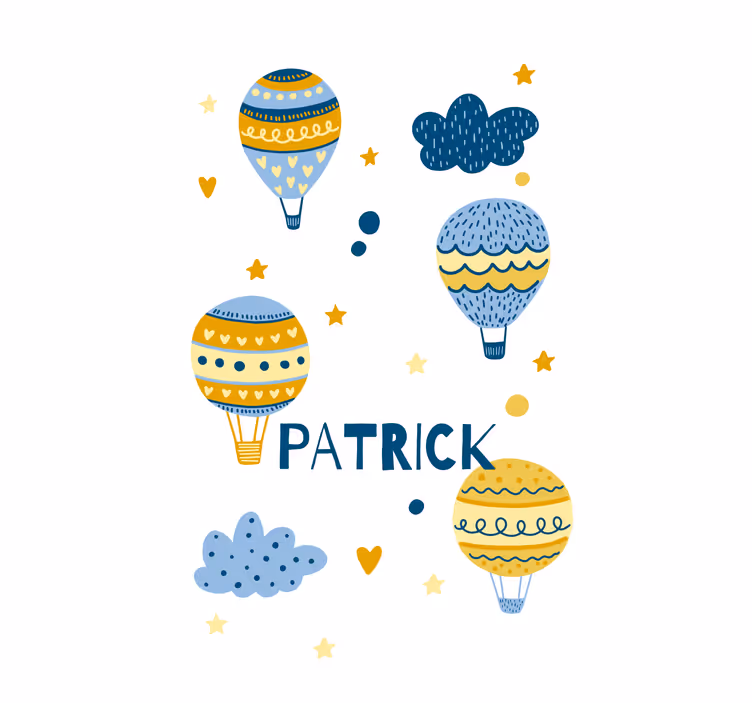 Toile fenêtre chambre enfant ballons aériens scandinaves - TenStickers