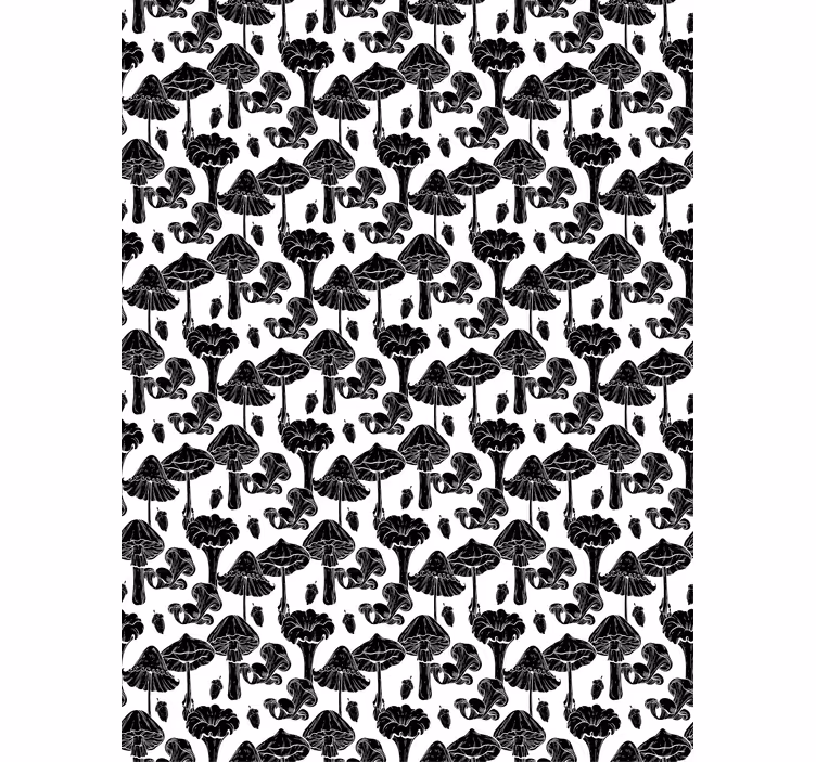 Stores cuisine élégant sticker de champignon noir - TenStickers