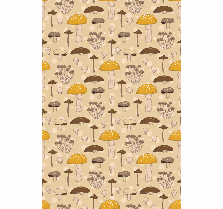 Toile fenêtre fleurs et plantes motif jardin champignon - TenStickers