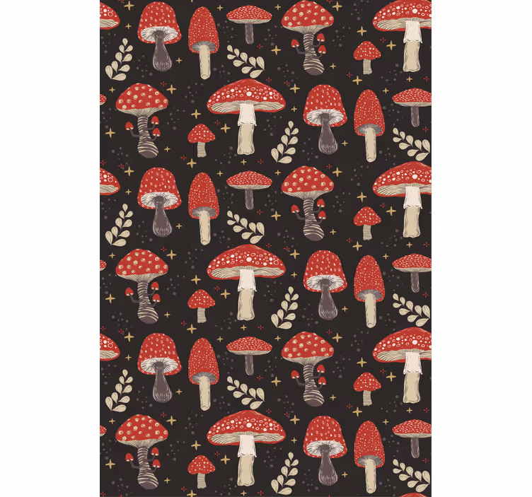 Stores cuisine Modèle de champignons rouges - TenStickers