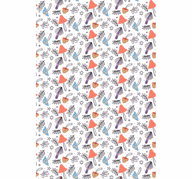 Toile fenêtre fleurs et plantes motif floral funky - TenStickers