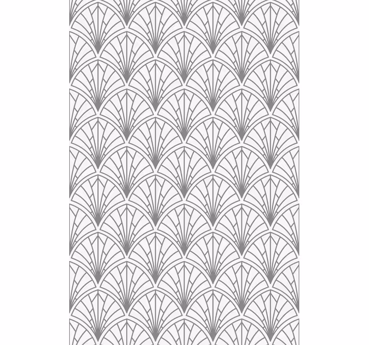 Toile fenêtre élégante motif art déco gris - TenStickers