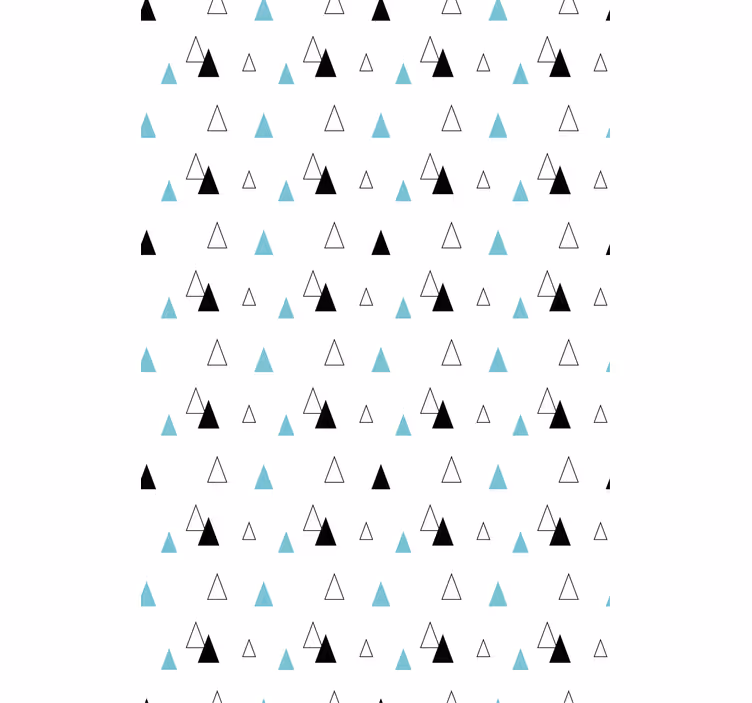 Toile fenêtre nordique motif triangulaire minimaliste - TenStickers