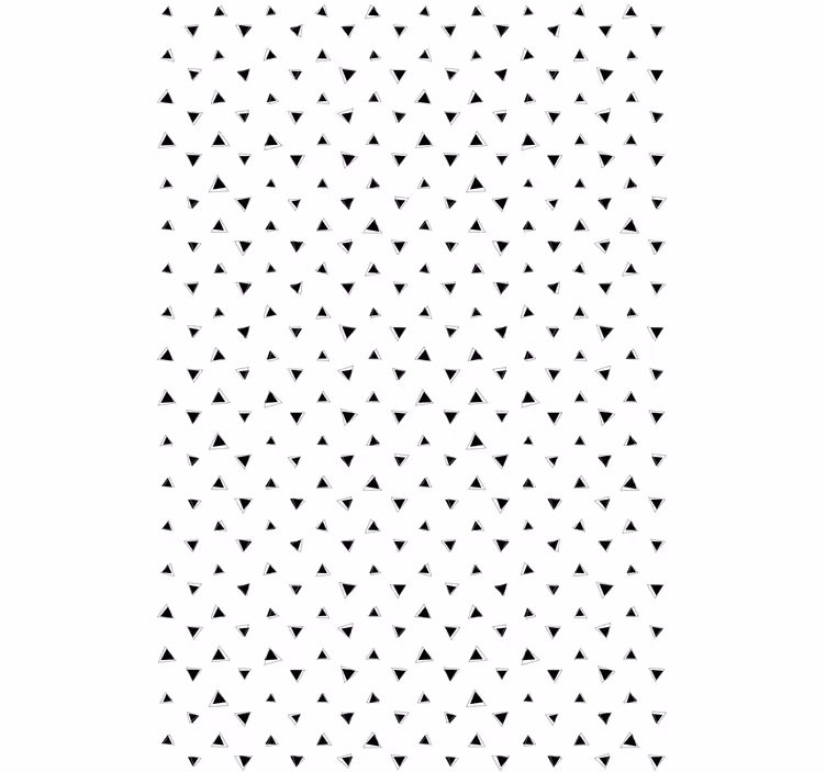 Toile fenêtre textures et motifs triangles noirs et blancs - TenStickers