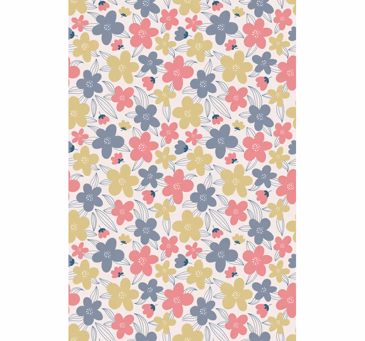 Toile fenêtre fleurs et plantes motifs botaniques vibrants - TenStickers