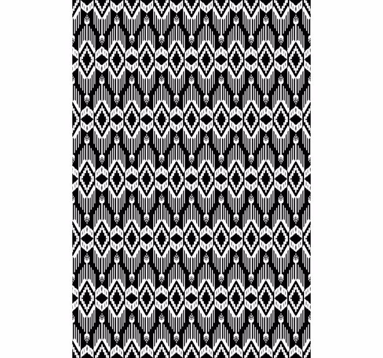 Toile fenêtre textures et motifs motif géométrique noir - TenStickers