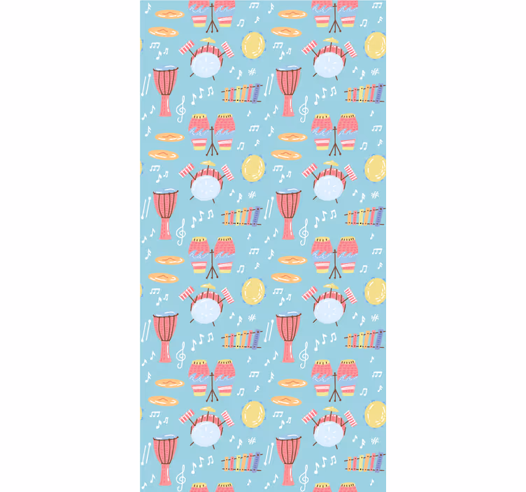 Toile fenêtre original modèles d'instruments de musique - TenStickers