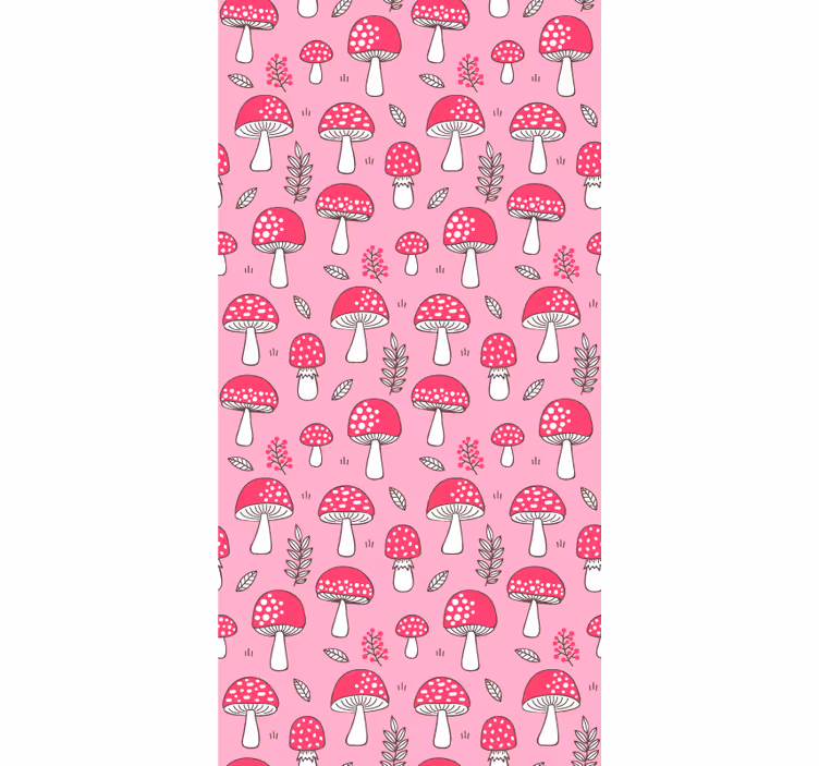 Toile fenêtre fleurs et plantes motifs de champignons - TenStickers