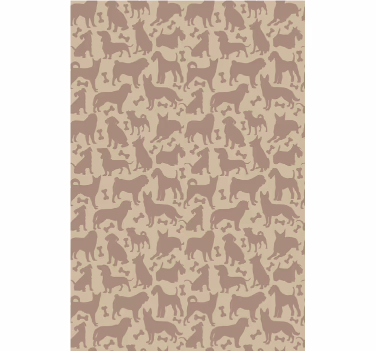 Toile fenêtre animaux motif de silhouettes de chien - TenStickers