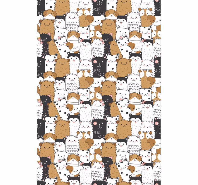 Toile fenêtre animaux expressions adorables - TenStickers