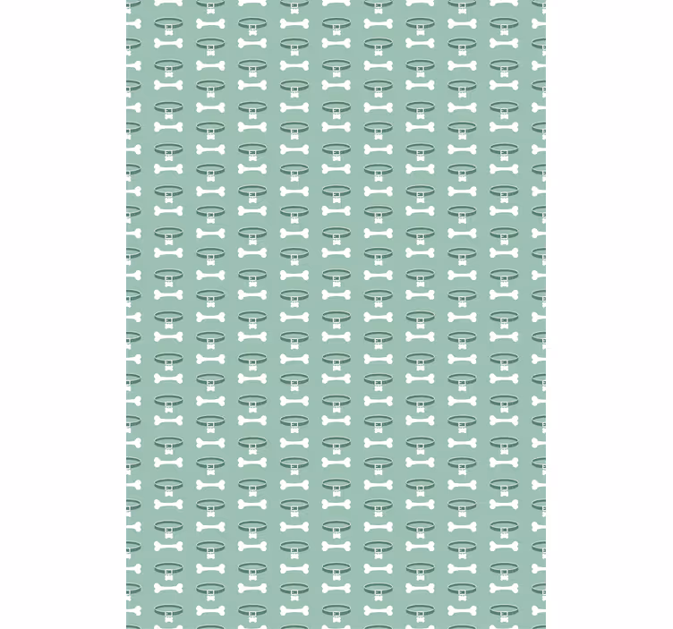 Toile fenêtre animaux motif os de chien - TenStickers
