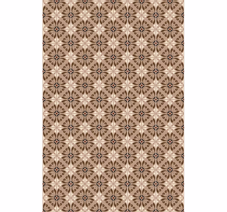 Toile fenêtre textures et motifs motif géométrique marron - TenStickers