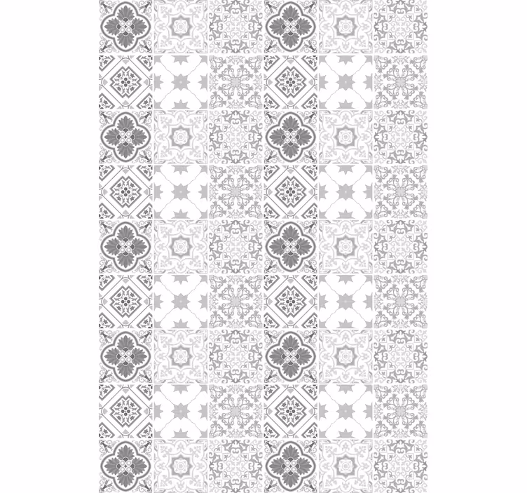 Toile fenêtre amusant carreaux à motifs géométriques - TenStickers