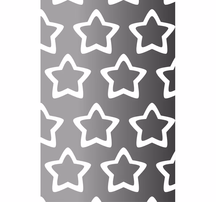 Toile fenêtre moderne motif étoile grise - TenStickers