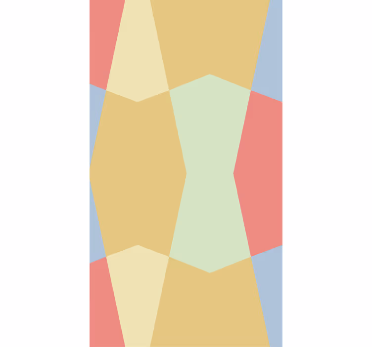 Toile fenêtre pastels géométriques - TenStickers