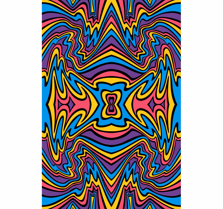 Stores avec des dessins Couleurs vives lignes groovy - TenStickers