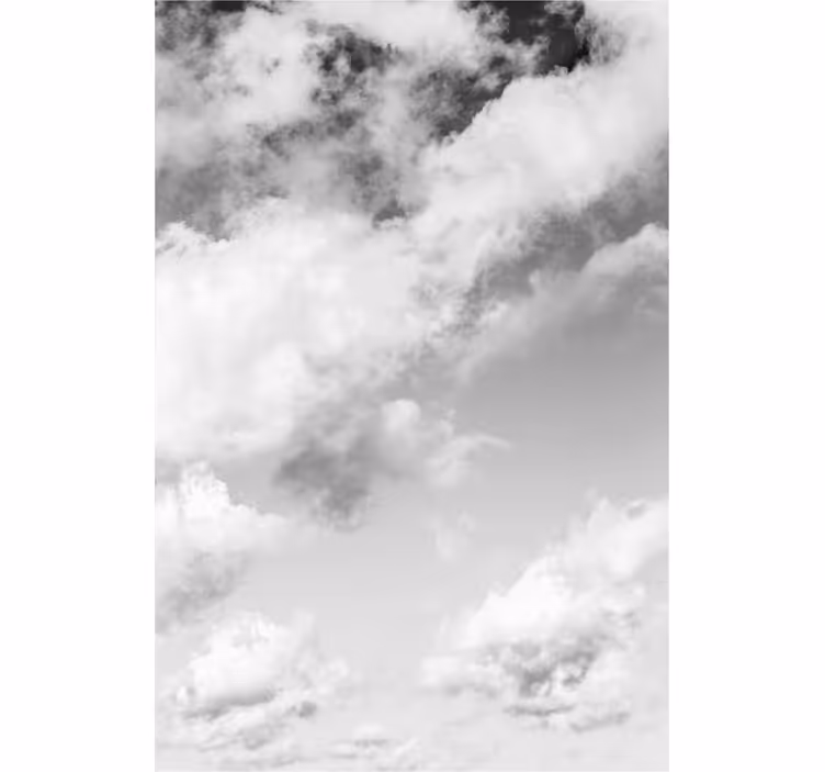 Toile fenêtre nuage vue du ciel nuageux - TenStickers
