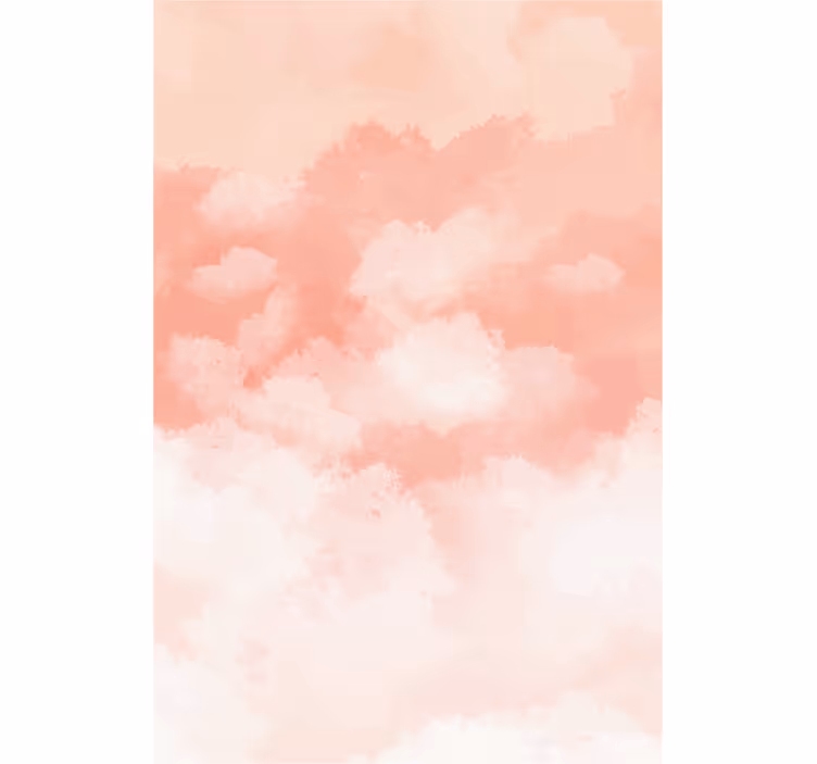 Stores nuages Peinture à l'aquarelle rose - TenStickers
