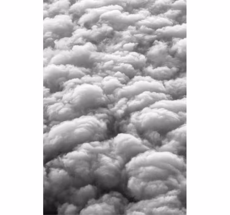 Toile fenêtre nuage motif pelucheux - TenStickers