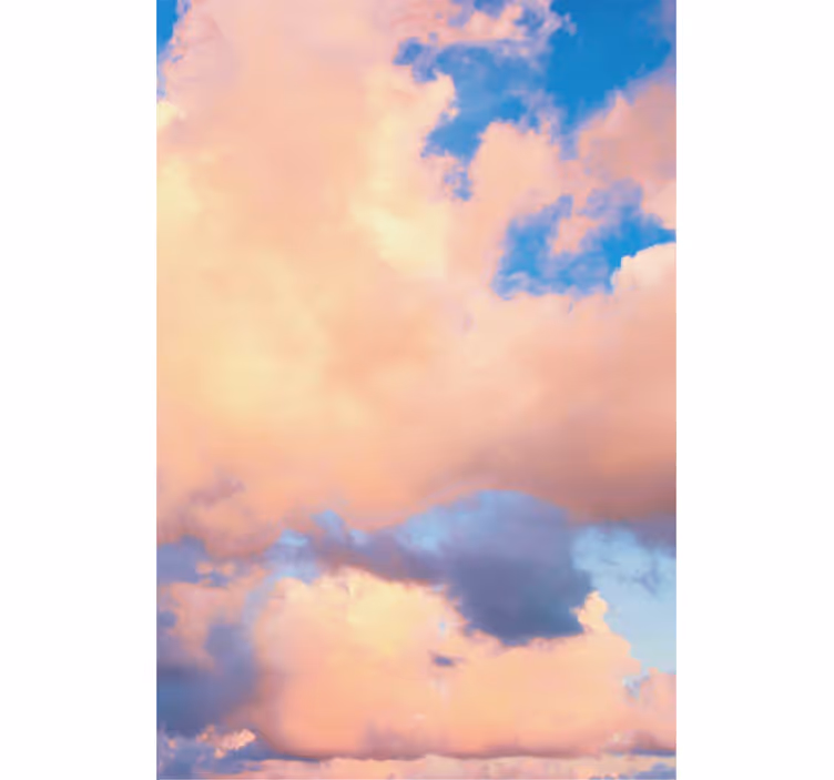 Stores nuages Ciel bleu clair et rose - TenStickers
