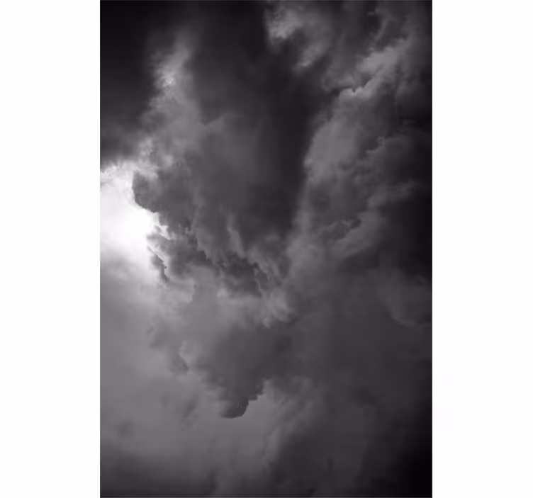 Toile fenêtre nuage formation d'une tempête spectaculaire - TenStickers