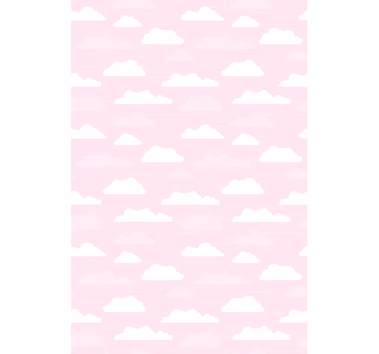 Toile fenêtre nuage motif rose rêveur - TenStickers