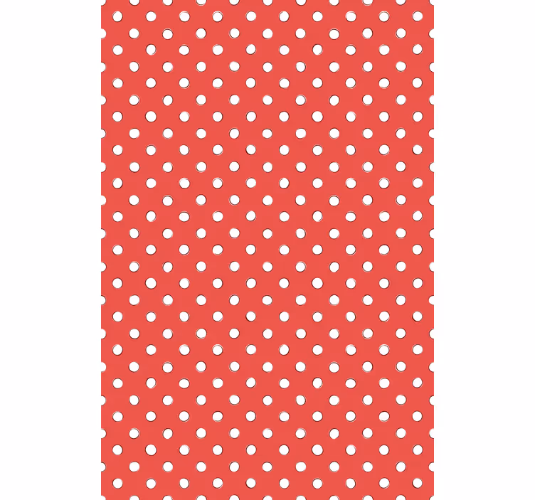 Toile fenêtre cuisine pois rouges - TenStickers