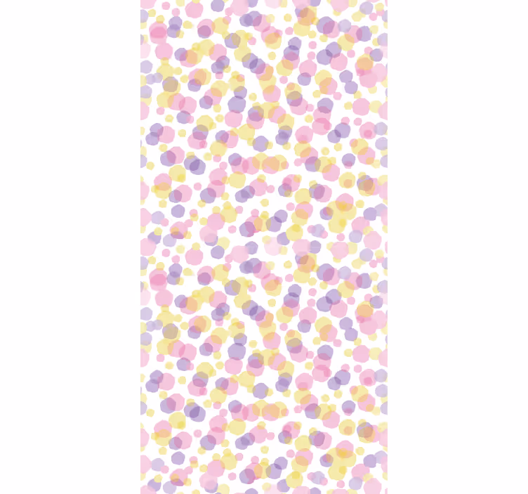 Toile fenêtre motif de cercle doux - TenStickers