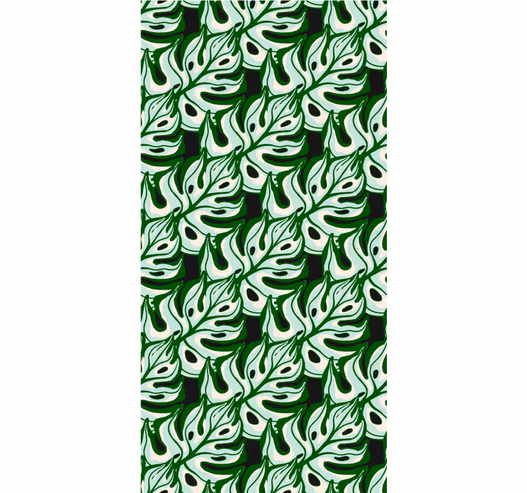 Toile fenêtre fleurs et plantes motif feuillage luxuriant - TenStickers