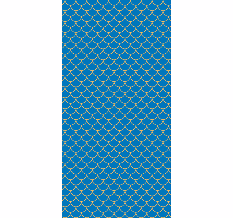 Toile fenêtre textures et motifs motif de vagues festonnées - TenStickers