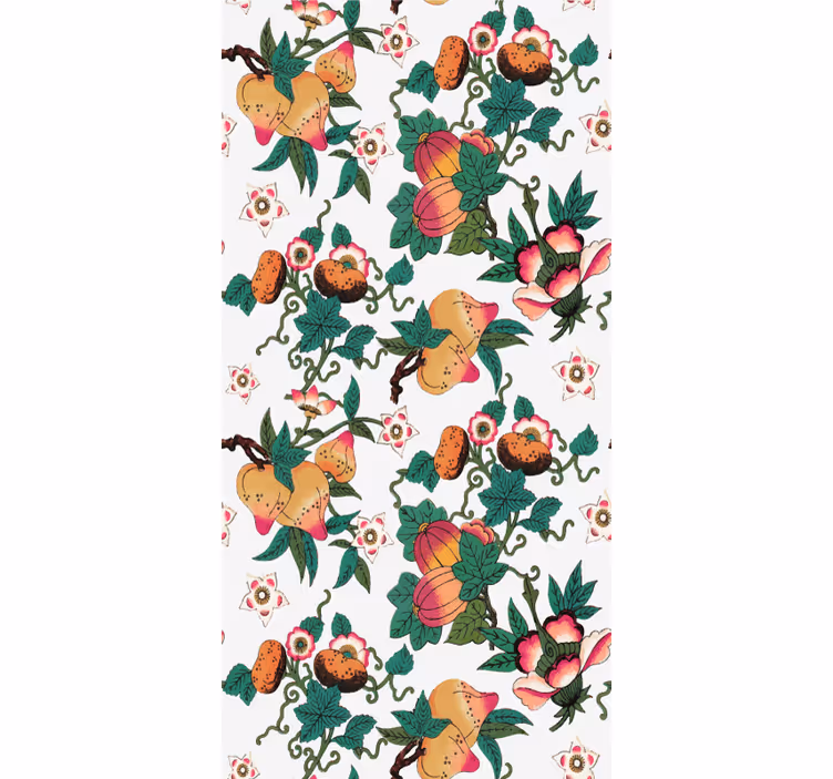 Toile fenêtre fleurs et plantes fruits luxuriants et floraux - TenStickers