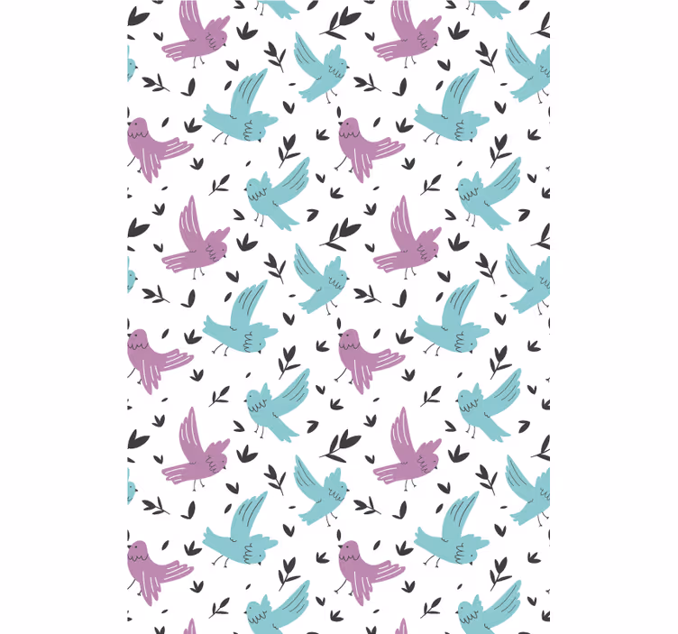 Toile fenêtre animaux motif aviaire vibrant - TenStickers