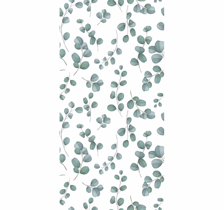 Toile fenêtre salon motif de feuille d'eucalyptus - TenStickers