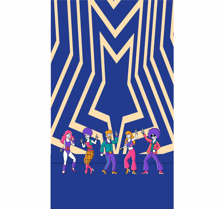 Toile fenêtre amusant ambiance dansante disco - TenStickers