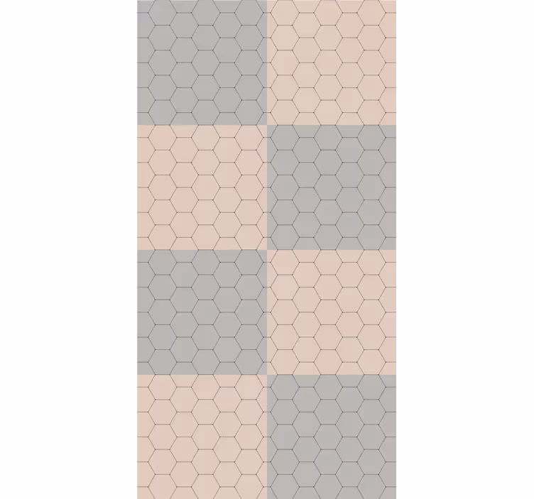 Toile fenêtre élégante blocs à motifs hexagonaux - TenStickers