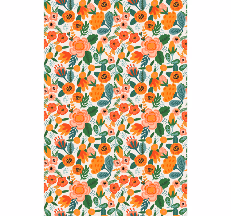 Toile fenêtre fleurs et plantes design floral - TenStickers