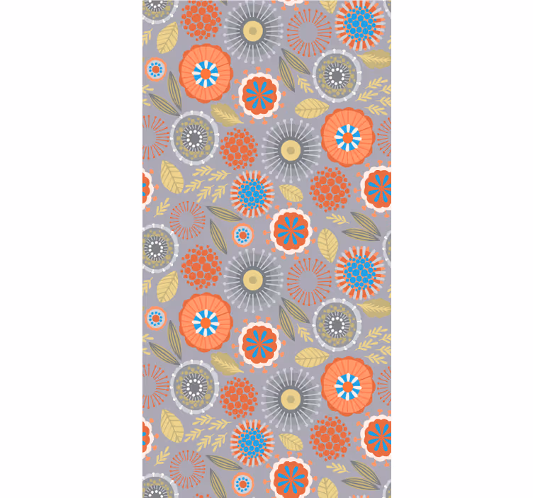 Toile fenêtre fleurs et plantes motif floral lumineux - TenStickers