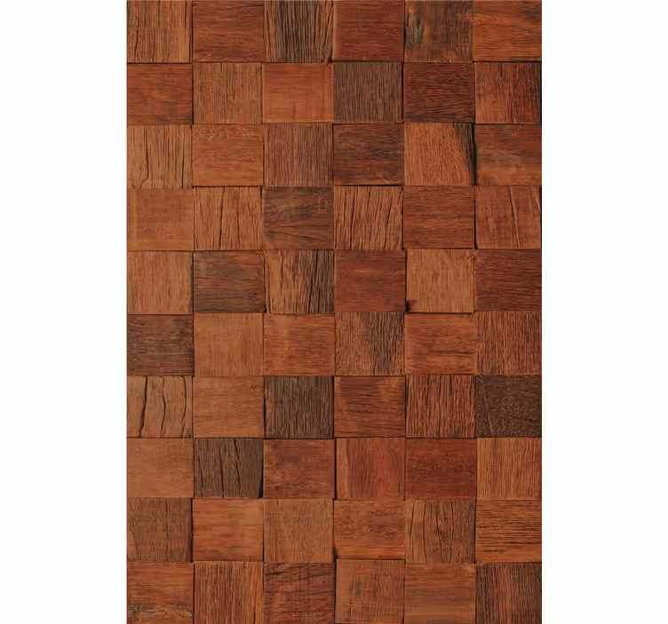 Toile fenêtre textures et motifs panneaux de bois équarris - TenStickers