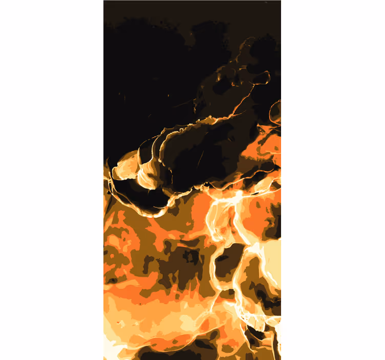 Toile fenêtre textures et motifs tourbillons de feu - TenStickers