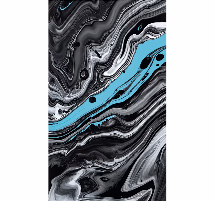 Stores avec des dessins Peinture effet marbre noir - TenStickers