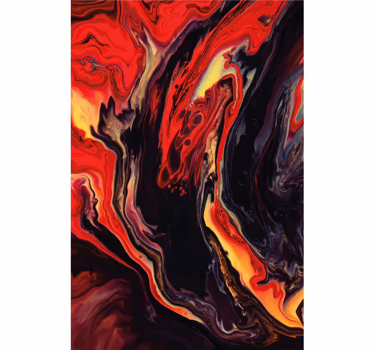 Stores avec des dessins Peinture effet marbre marron et rouge - TenStickers